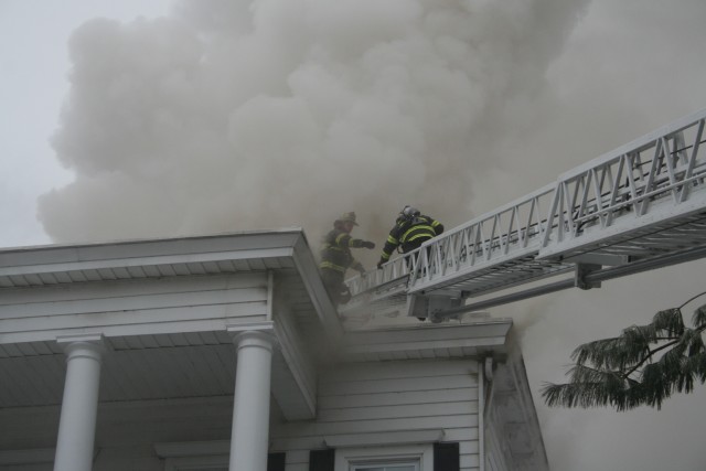 Roof Operations At Colonial Terrace Fire 2/13/08